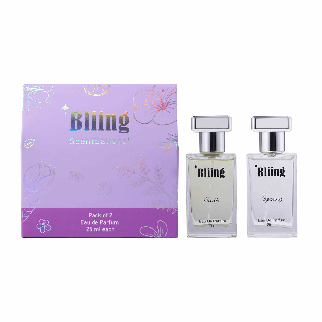 Bliing Scent Sational Pack Of 2 Eau De Perfume 25 ML + Nazar No More kajal free